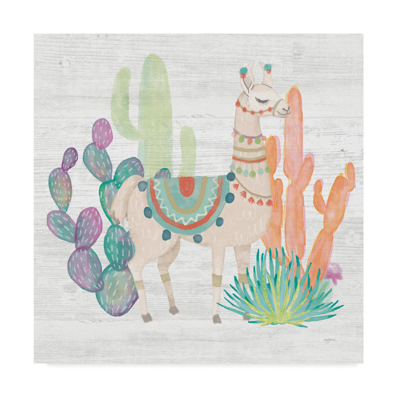 Reproduction d’art sur toile « lovely Lamamas II » Tomy, H 14 po x l 14 po x P 2 po