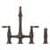 Courant Bridge Double Handle Kitchen Faucet with Side Spray