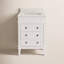 Ensemble de meuble-lavabo simple 24 po avec armoire blanche et comptoir en marbre d'ingénierie Francfort-745017081-695643211