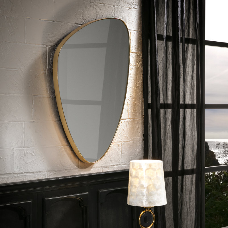 Averill Wood Flat Wall Mirror