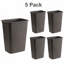 Poubelle rectangulaire en plastique 10 gallons Browm | Ensemble de 5-132255306