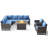 Ingvald 8- Person Outdoor PE Wicker Patio Seating Group with Fire Pit and Cushions-390109079-390109080