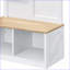 Arbre d'entrée avec miroir, banc, rangement et amp; Crochets | Chêne clair Finition blanche | Chêne clair, blanc | Bois synthétique