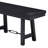 Black 6-Piece Rectangular Trestle Dining Table Set