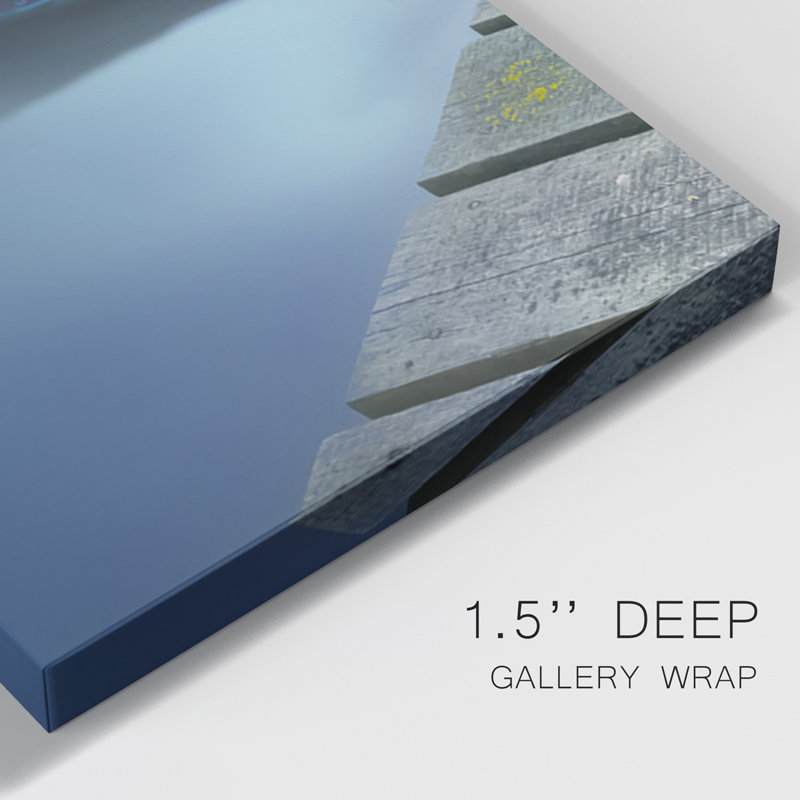 Jetée patinée - Toile tendue avec châssis de qualité supérieure - prête à être accrochée, H 36 po x l 72 po x P 1 po
