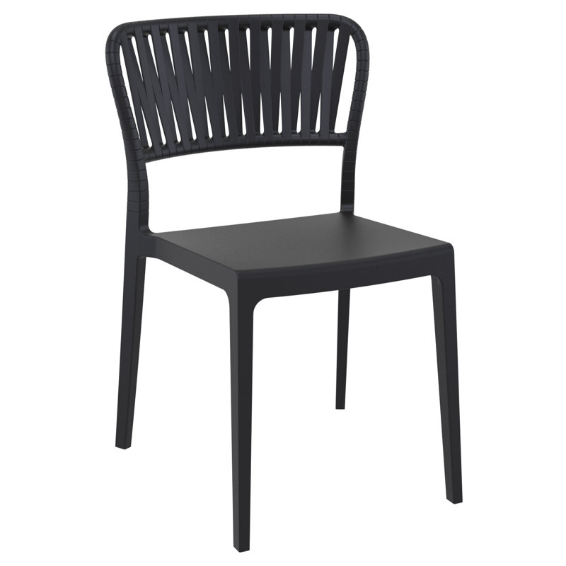 Newport Outdoor Stacking Dining Armchair, Black