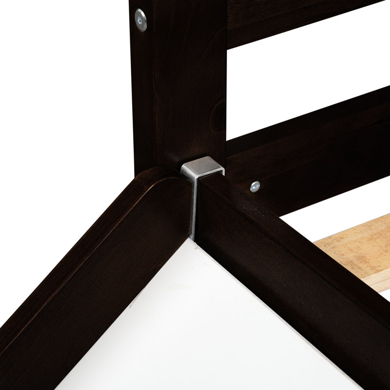 Lit mezzanine avec glissade pour enfants Modern, Espresso