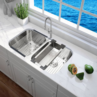 KBFmore Bowl Undermount Classic Kitchen Sink with Sink Accessories