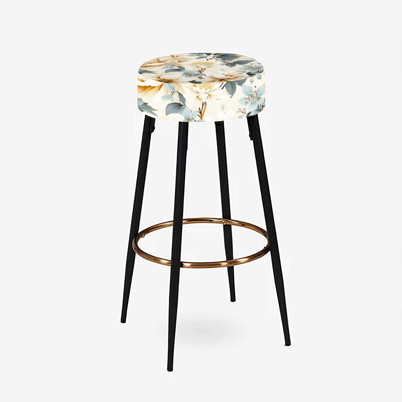 Ensemble de 2 tabourets de bar Coastal Tranquil Blooms Collage