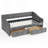 Modern Twin Size Daybed With Drawers, Upholstered Tufted Sofa Bed-2116575799-2116575796