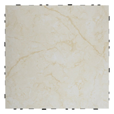 Outdoor Ceramic 12 in. x 12 in. Quick Deck Tiles in Prato Travertine (5 pcs Per Box)