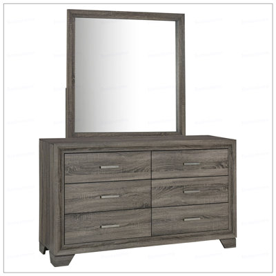 Commode 6 tiroirs avec miroir