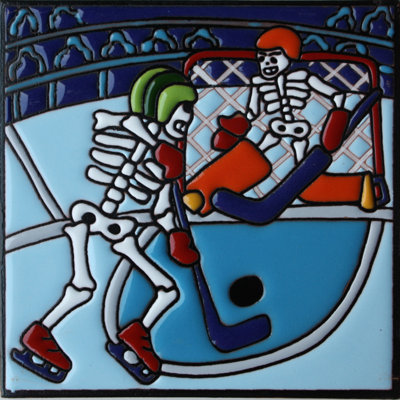 TalaMex Hockey sur glace. Carreau d'argile Day-Of-The-Dead