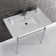 Edwardian Ceramic Rectangular Console Bathroom Sink with Overflow