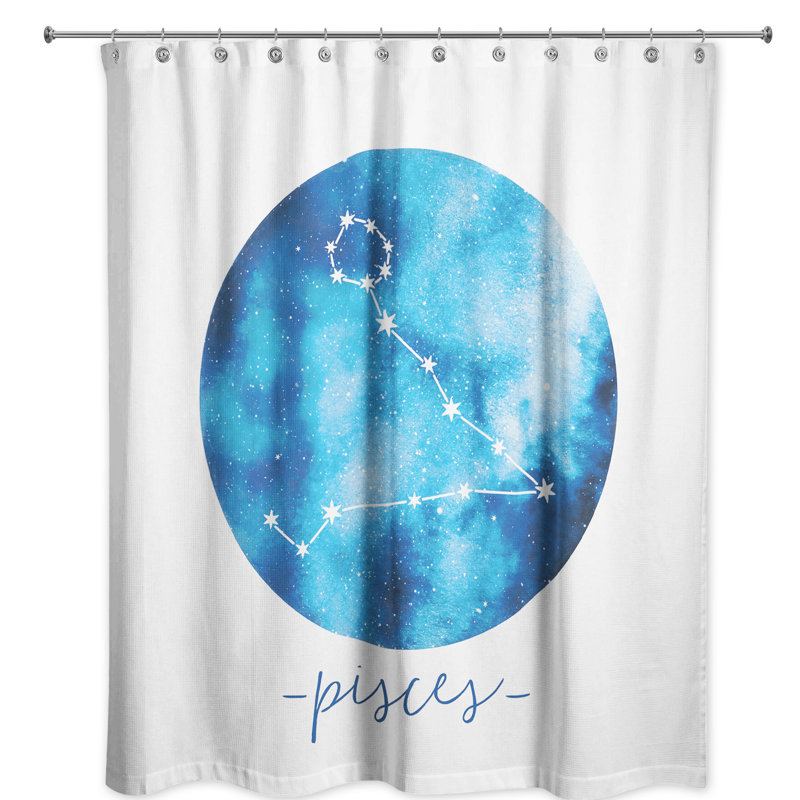 Dulin Pisces Zodiac Constellation Shower Curtain