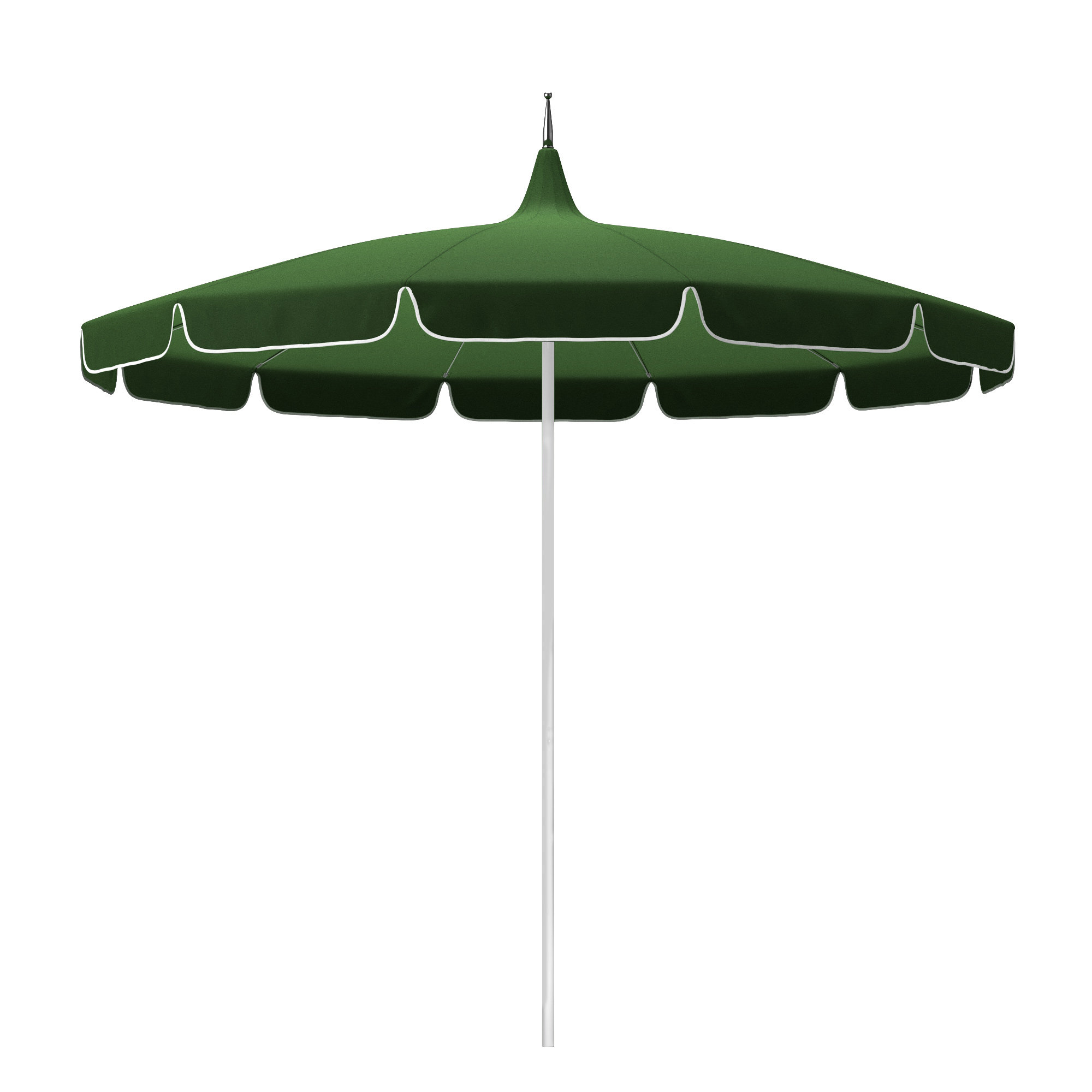 Nikolitsa 8.5' Sunbrella Pagoda Umbrella, Forrest Green Velvet