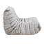 Chaise d'appoint contemporaine en microfibre grise, bouton, assise en microfibre confortable pour le salon, rembourrée de mousse haute, élégante-1950212628