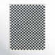 Walker Checkered Navy Blue/White Shag Area Rug