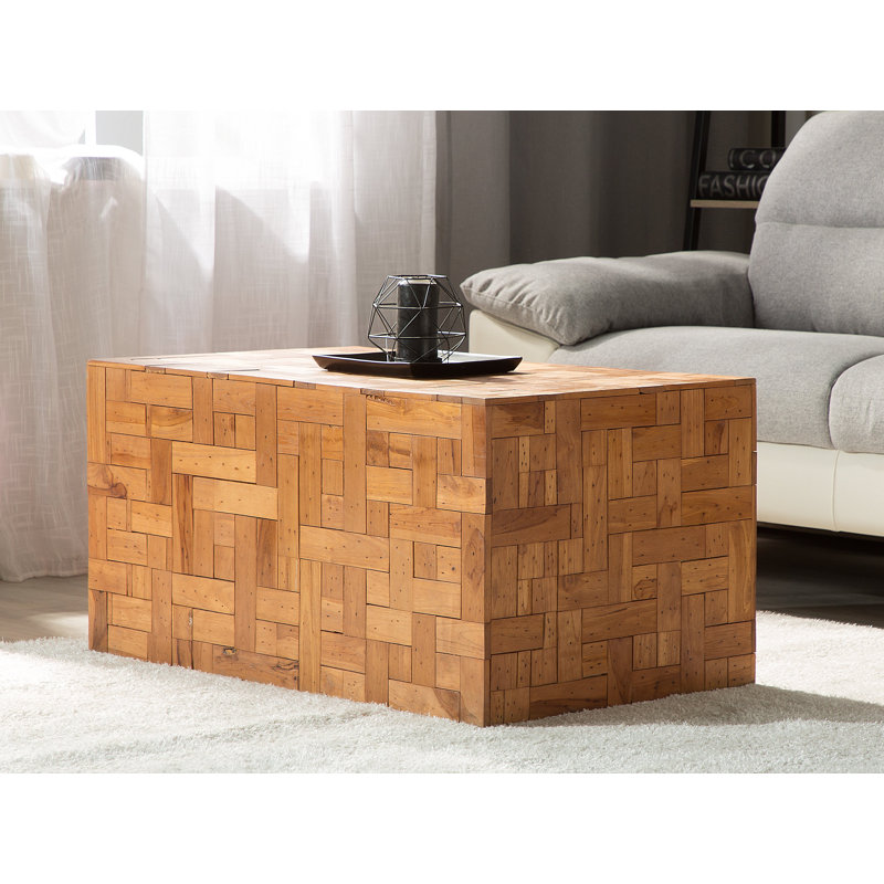 Crockett Solid Wood Block Coffee Table
