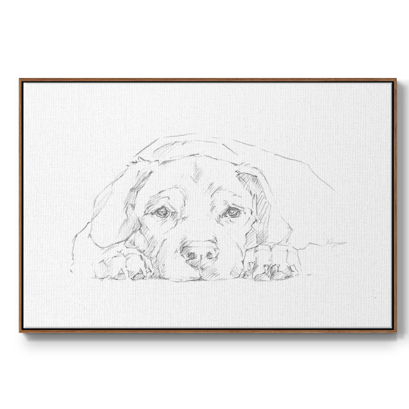 Lazy Dog III, H 17 po x l 25 po x P 2 po, Cadre noyer, Pas de tapis