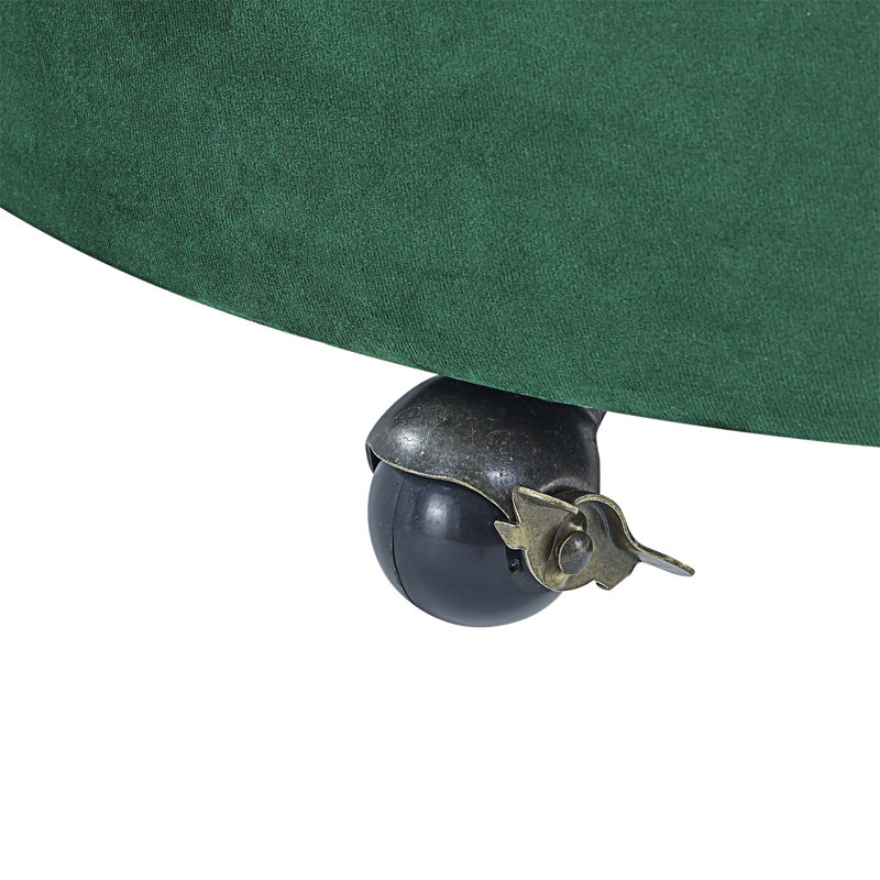 Fauteuil demi-tonneau Jakora, Velours vert