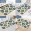 Tapis de salle de bain rétro antidérapant à motif de diatomite à motif floral 16 po x 24 po-167064826