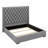 Upholstered Bed Frame With 67.5" Tall Headboard Wingback Platform Bed Tufted Deep Button Velvet-107443603