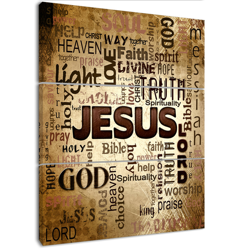 « jesus », impression à multiples images sur toile tendue
