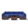 Algarin Wicker 6 - Person Modular Patio Conversation Sets with Cushions