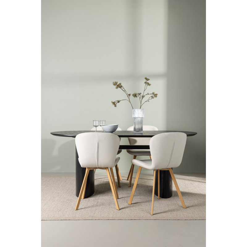 Brunson 4 - Person Dining Set, Beige, Beige