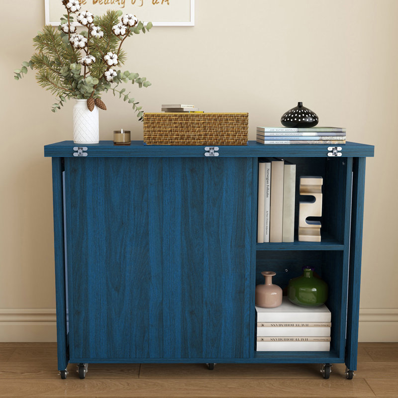 Table de salle à manger pliante avec rangement, Navy
