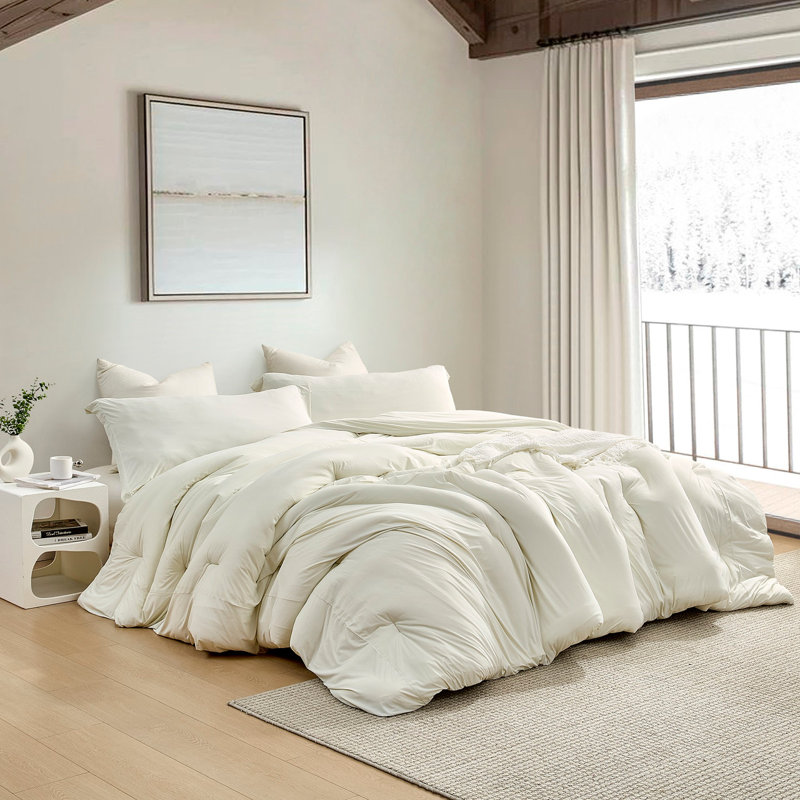 Look At This Thicky - Coma Inducer® Oversized Comforter Set - Standard Thicky, White, Alaskan King Comforter + 2 King Shams