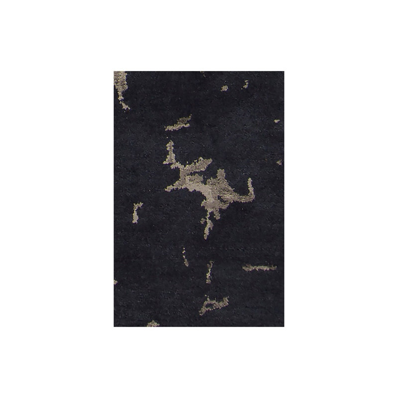 Veleno Wool Area Rug in Black, Rectangle 9' x 13'