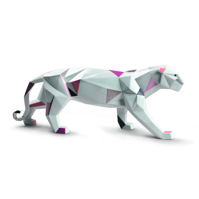 Panther Figurine, White