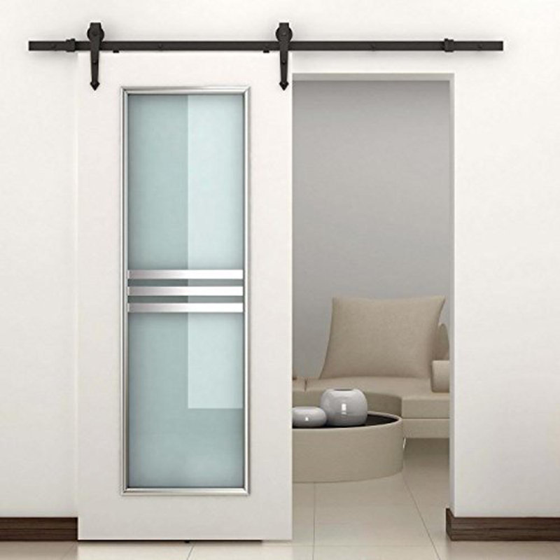Steel Single Door Barn Door Hardware Kit Standard Single
