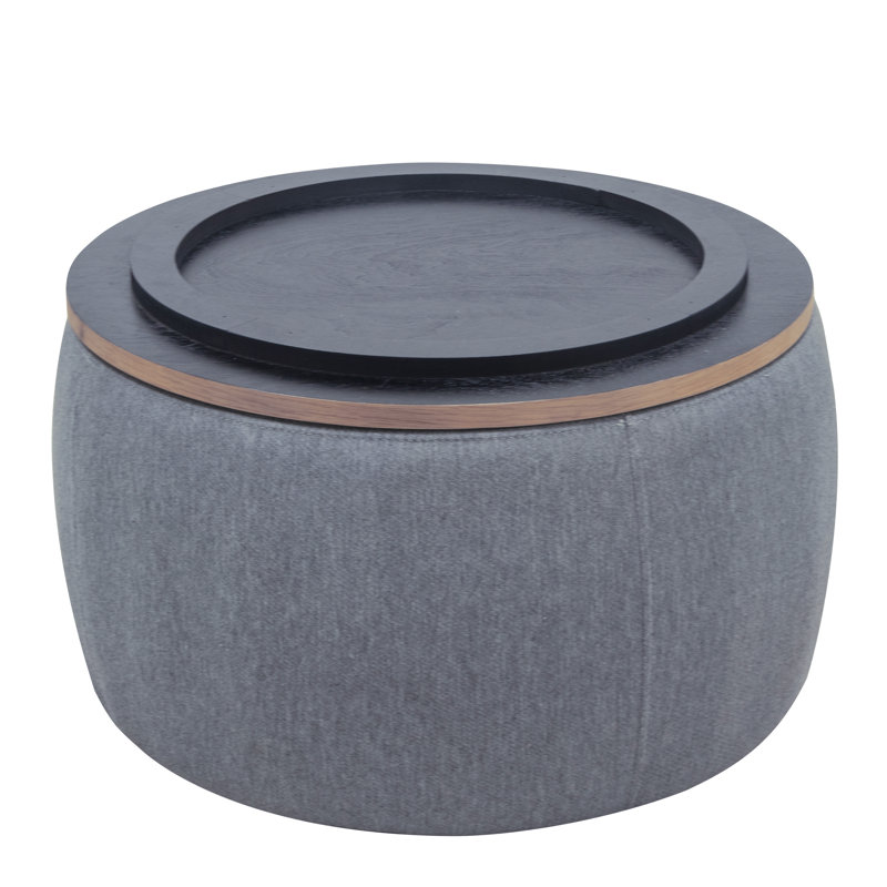 Table de bout Framhild Block, Bleu marine, Natural