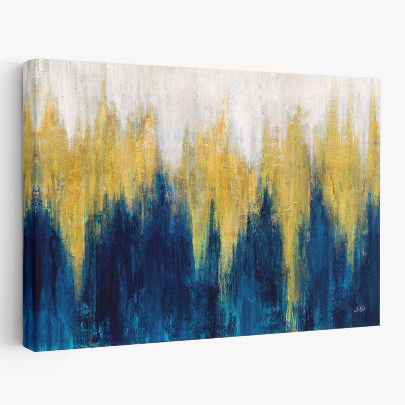 Abstract And Blue Glimmer II Crop Art, 24" H x 36" W