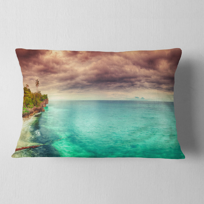 Coussin lombaire panoramique coucher seascape