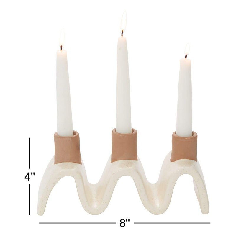 4'' H Ceramic Tabletop Candlestick