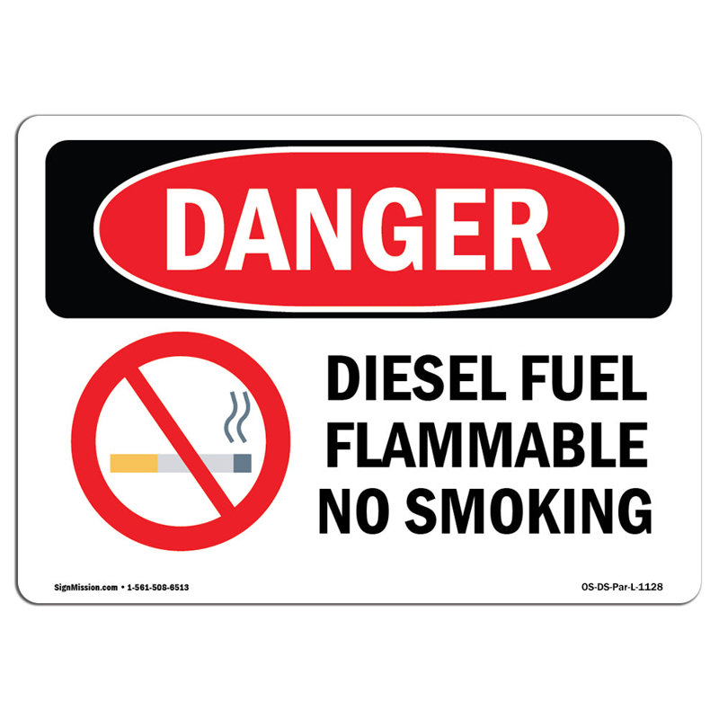 Danger Sign, 12" H x 18" W x 0.1" D
