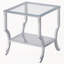 Ensemble de tables basses chromées 2 pièces