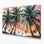 Art mural sur toile hawaïenne cocotier brun