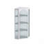Armoire de coin murale en verre avec rangement à quatre niveaux