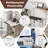 Height Adjustable Mobile Standing Desk With Tiltable Desktop & 2 Hanging Hooks