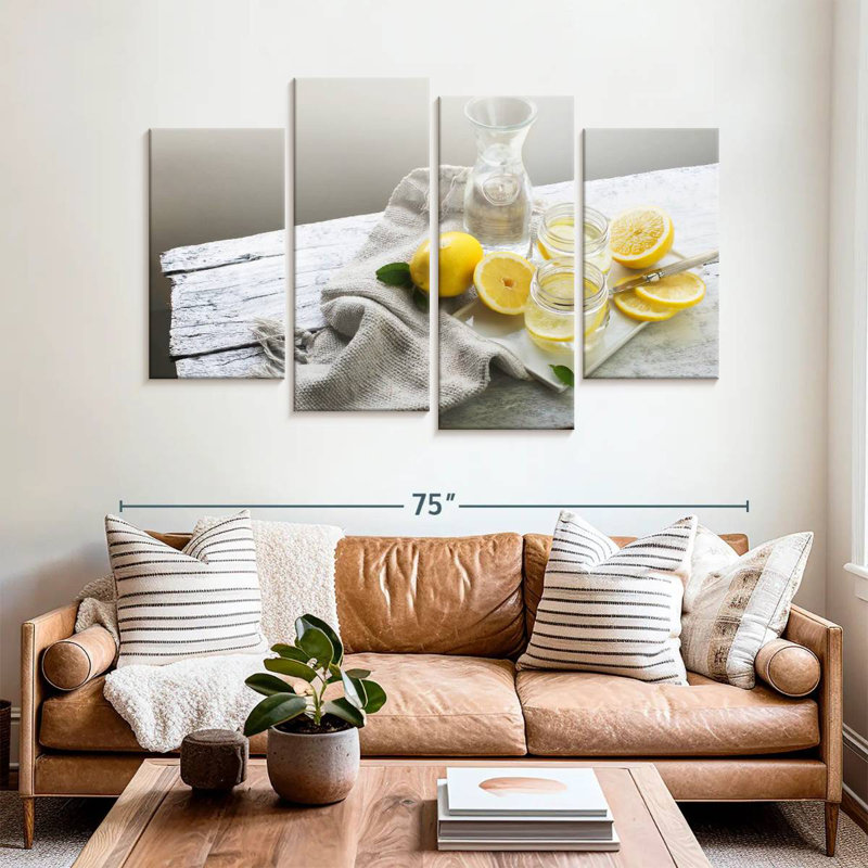 Yarlin Rustic Lemon Water, 42" H x 68" W