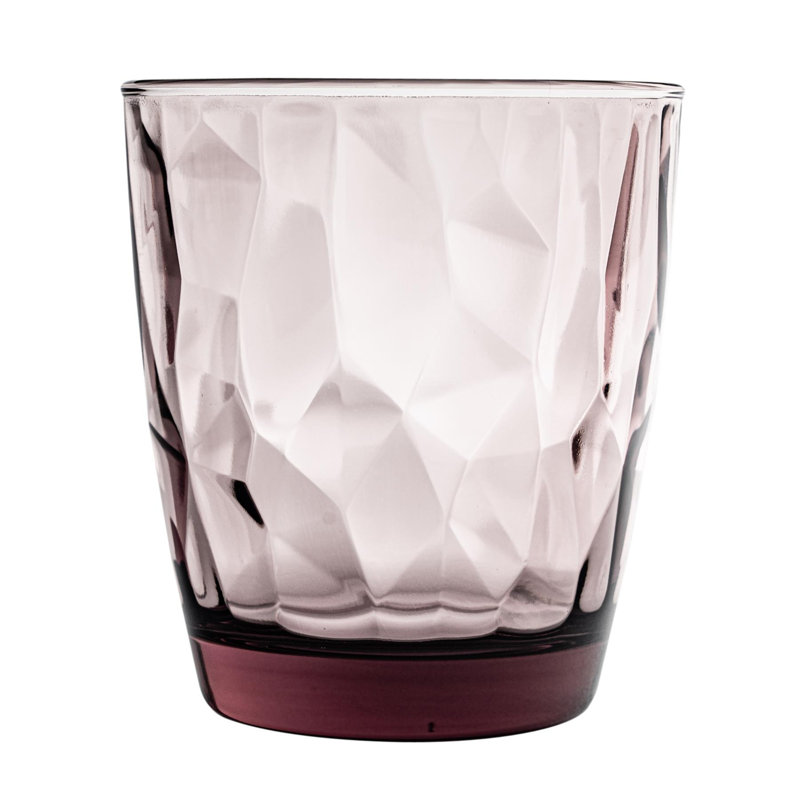 Diamond Water Glasses, Pink, 6