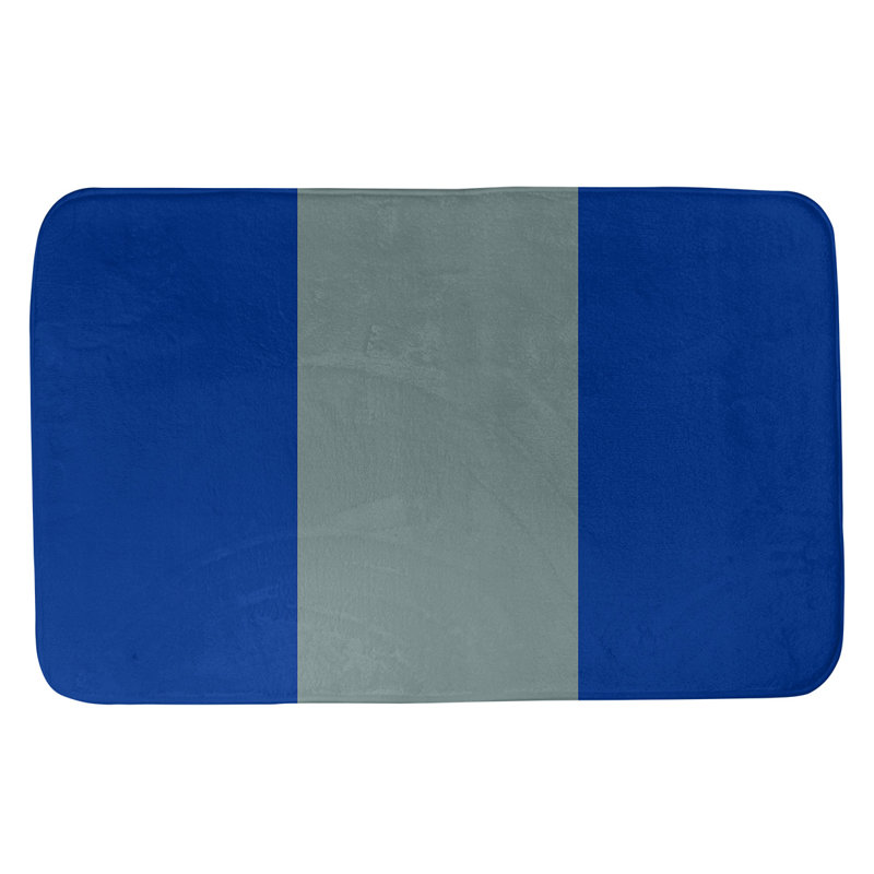 Tapis pour salle de bain Tennessee, l 17 po x L 24 po, Bleu clair / lave