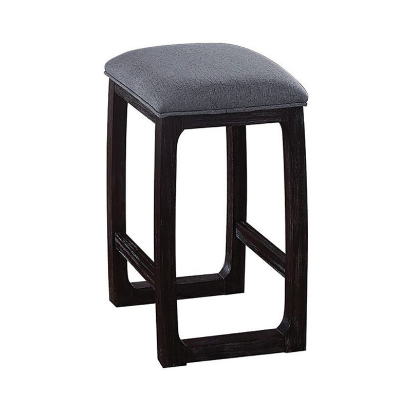Tabouret de comptoir patiné espresso et gris