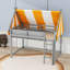 Lit mezzanine avec baldaquin jaune vif et blanc et lumières DEL-1364982005-1364982003