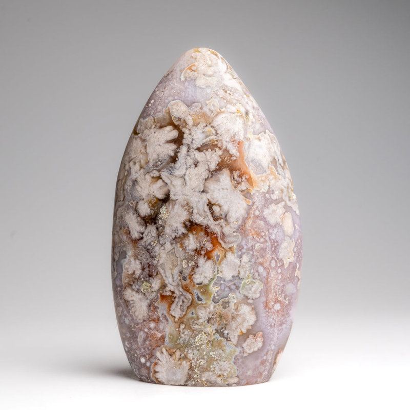 Véritable forme d'agate florale polie de Madagascar (1,6 lb)